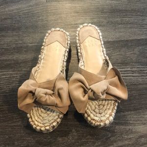 Alex + Alex Suede Wedge Slide Sandals